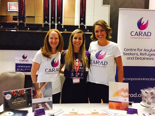 Staff in CARAD's fundraising stall